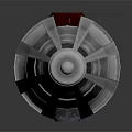 Futuristic Light Saber Weapon with Silver Hilt Red Button and Blue Laser Blade