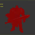 Man Wearing Broken Bloodstained Armor Holding Flaming Red Sword