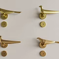 French handle door handle door lock bird handle bird lock door handle 3d model