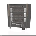 Industrial Metal Structure With Multiple Layers Pipes And Frame Supports
