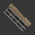 Foldable Cardboard Household Supplies With Black Strips And Support Structure