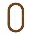 Elegant Oval Mirror With Gold Striped Frame For Modern Home Decoration