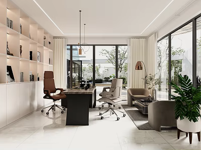 Modern Office Manager's Office 3d model