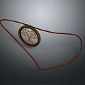 Daily Life Accessories Necklace Featuring Red Rope And Round Pendant Tree Design