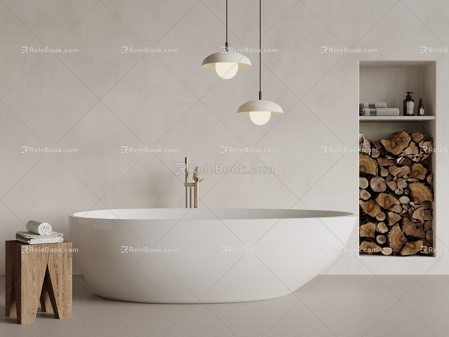 Quiet Style Antique Bathtub Bathtub Integrated Bathtub Independent Bathtub 3d model