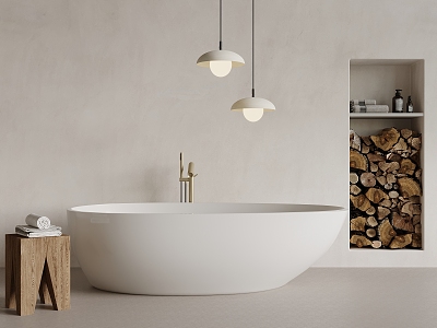 Quiet Style Antique Bathtub Integrated Bathtub Independent Bathtub 3d model