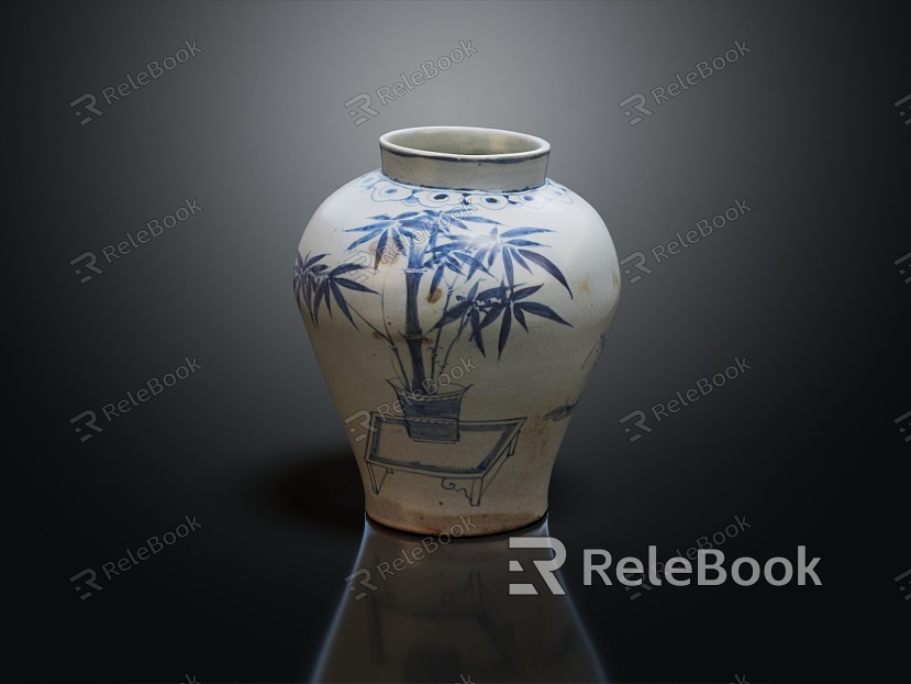 New Chinese Style Blue and White Porcelain Blue and White Porcelain Bottle Porcelain Bottle model