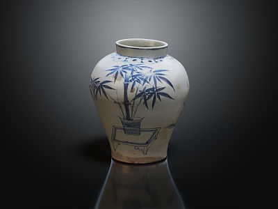 New Chinese Style Blue and White Porcelain Blue and White Porcelain Bottle Porcelain Bottle model