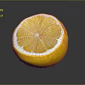 Fresh Sliced Lemon With Yellow Flesh And White Rind On Dark Background With Reflection