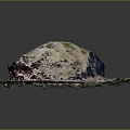 Realistic 3D Modeled Garden Landscape With Green Vegetation And Rocky Terrain