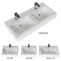 White Double Basin Bathroom Sink With Faucet And Dimensions 1080x500 Design