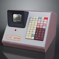 Vintage Pink Model 2210 Electronic Calculator With Display Screen Colorful Buttons And Red Button