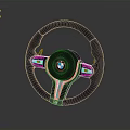 Premium BMW Car Steering Wheel With Leather Grip And Silver Accents