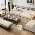 Modern Sofa Coffee Table Combination Sofa Coffee Table 3d model