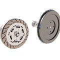 Automotive Clutch Disc And Flywheel Components With Metal Construction Gear Teeth And Vent Holes