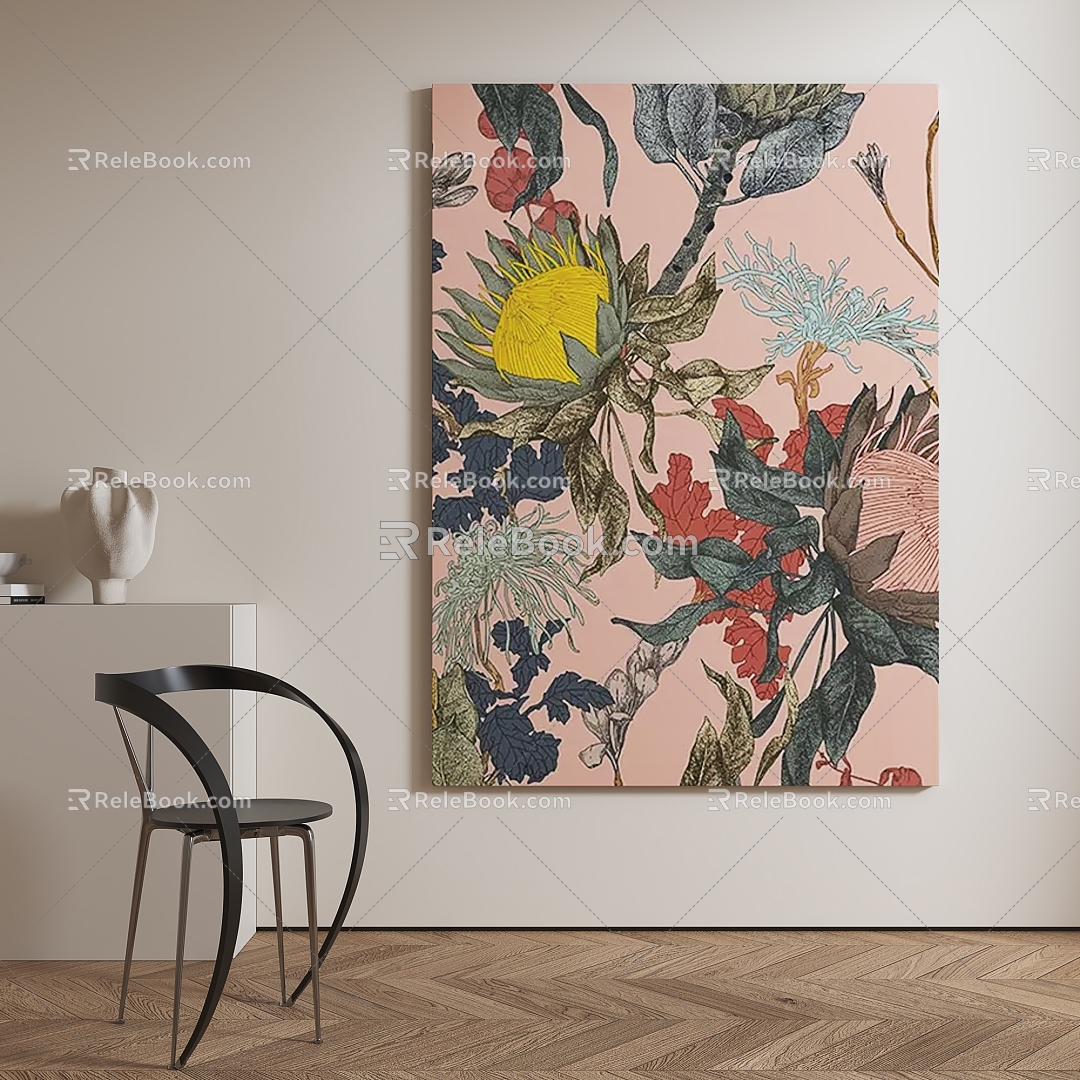 Nordic Vintage Decorative Painting 3d model