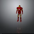 Detailed Red And Gold Iron Man Armor Standing Pose With Chest Reactor