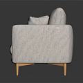 Modern Light Colored Multi Seater Sofa with Soft Cushions and Wooden Legs Design