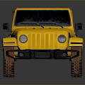 Yellow Military Pickup Truck Off Road Exterior Design With Durable Wheels