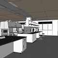 Experimental area of modern laboratory 3d model