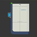 EcoMax Electronic Appliance With White And Blue Modern Design And Digital Control Panel