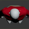 Silver Mannequin Wearing Red Top And Beige Bottom For Fashion