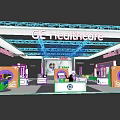 GE Healthcare Exhibition Booth With Modern Design And Medical Equipment