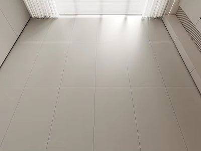 Light Colored Floor Tiles in Bright Modern Interior 3d model