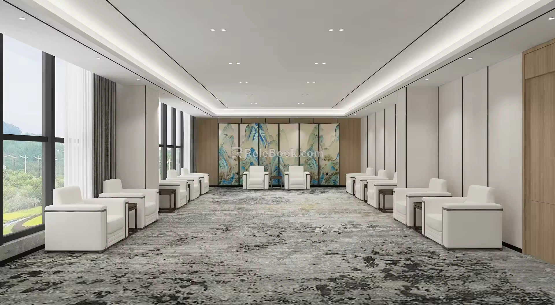Modern Reception Room Reception Room Effect 3d model