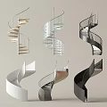 Modern Spiral Staircase Designs With Glass Metal Wood And White Black Styles