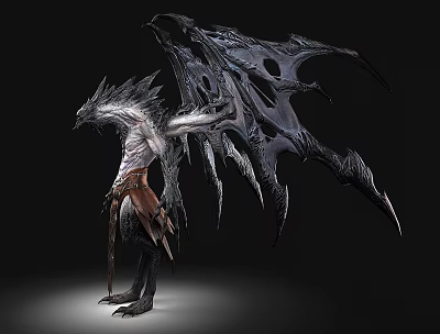 Wing Devil Monster Demon Thunder Beast 3d model