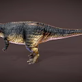 Realistic Carnivorous Dinosaur 3D Model With Open Mouth And Sharp Teeth