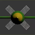 Green Missile 3D Model With Yellow Tip And Rear Fins Design