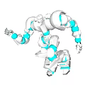 Silver And Turquoise Metallic Mechanical Robot Decorative Ornament Set With Dynamic Pose