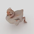 Other Realistic 3D Rendered Raw Chicken Model With Curled Posture On White Background 3d model