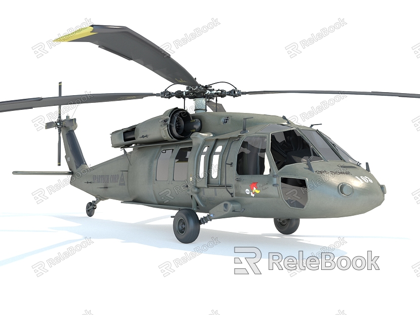 Style Helicopter Aircraft Fighter Military Equipment model