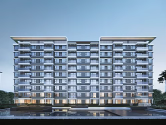 Modern Residential Building 3d model