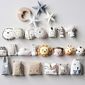 Cute Animal Shaped Decorative Cushions With Star Moon And Various Animal Designs