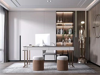 Light Luxury Study 3d model
