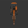 Orange Heavy Duty Construction Excavator With Large Bucket And Tracks