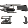 Modern stainless steel coffee table 3d model