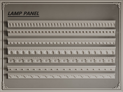 French Line Gypsum Line Corner Line 3d model