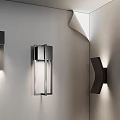 Modern Sleek Wall Lamps With Metal Frame And Glass Shade For Interior Lighting Decor