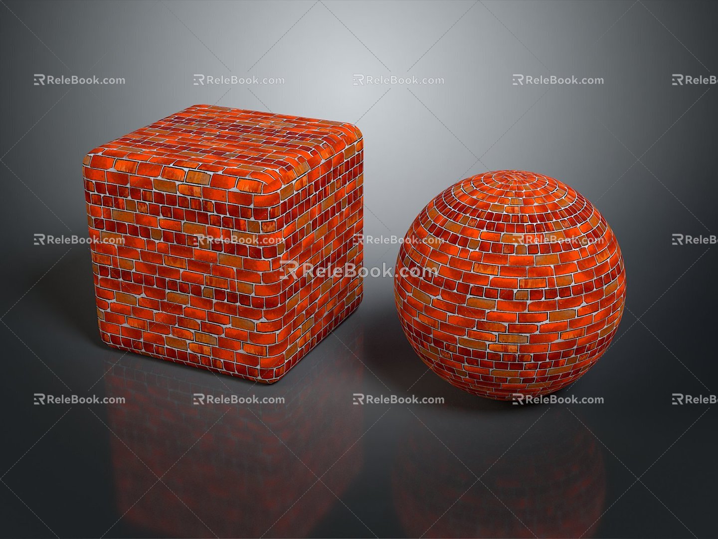 Wall brick wall red brick red brick wall old brick wall old wall outdoor articles realistic 3d model