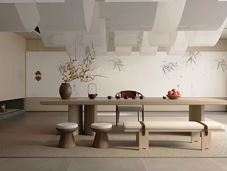 New Chinese Tea Room 3d model