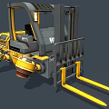 Sci-fi Hover Forklift Forklift Flying Future Car Hover Car Cartoon Car Spaceship 3d model
