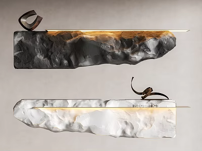 Elegant Modern Reception Desk Design With Marble Surface And Curved Metal Decor 3d model