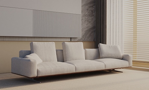 Modern three-seat sofa 3d model