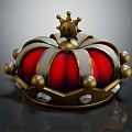 Modern Crown Red Crown Crown 3d model