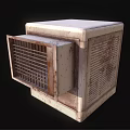Rusty Air Conditioner Fan With Metal Grille And Industrial Design
